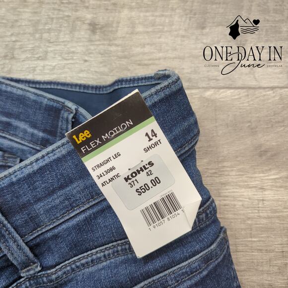 Lee Flex Motion Straight Leg Jeans Size 14 Short - Picture 2 of 6